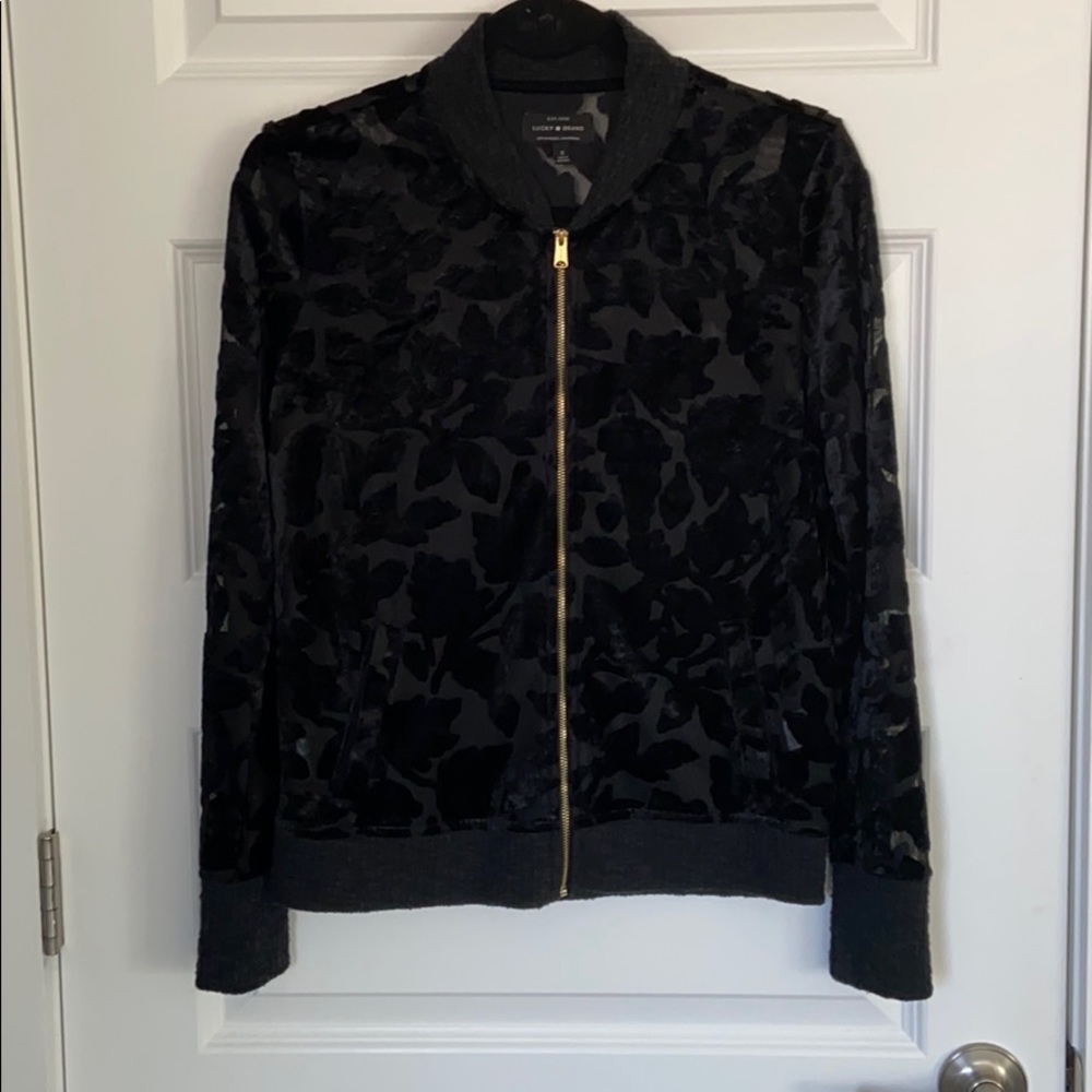 Lucky Brand floral velvet jacket